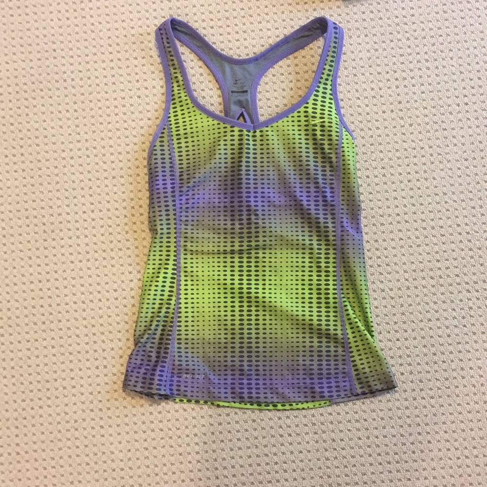 Nike colorful razor back tank top! Barely used.